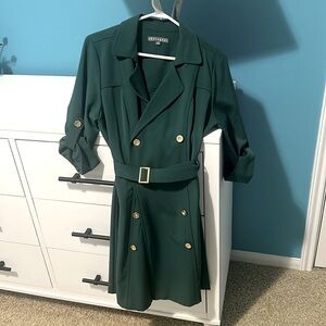 Green Trench Coat Dress
